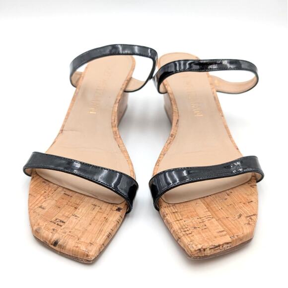 Stuart Weitzman Aleena Wedge Slide Sandal Women's Black Size US9.5 EU40 - Picture 2 of 11